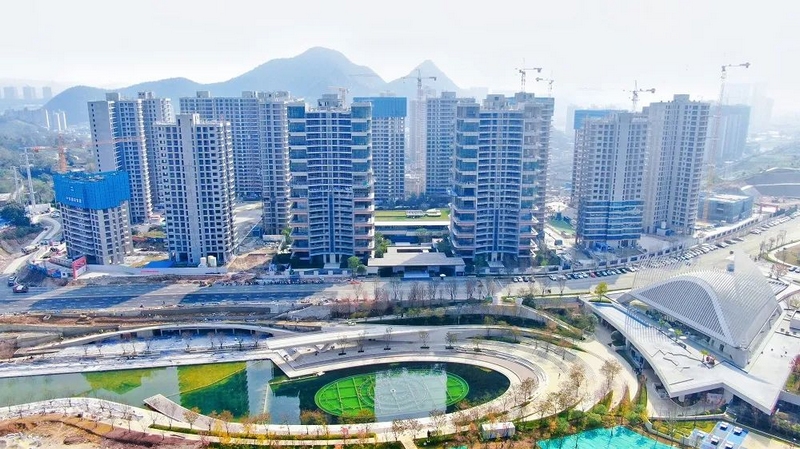 正在建設(shè)的貴陽(yáng)鐵建城項(xiàng)目一角。中國(guó)鐵建地產(chǎn)貴州公司供圖