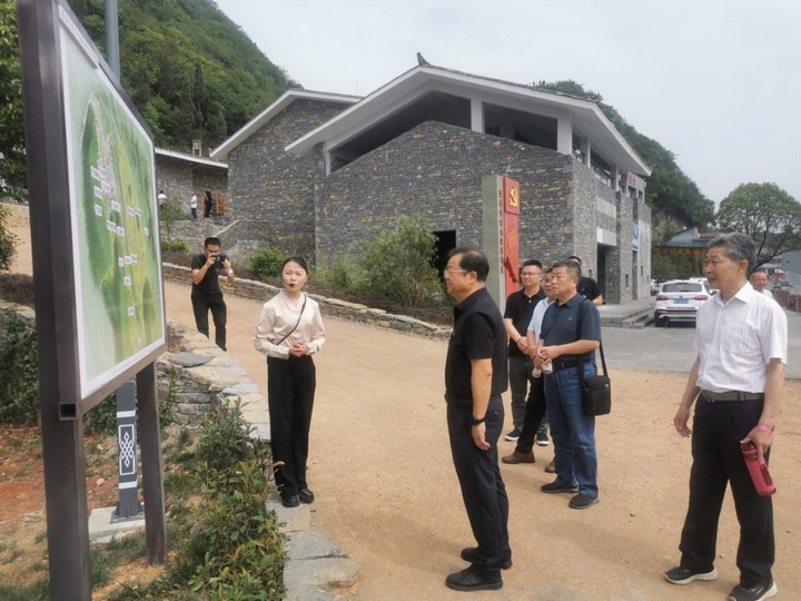 圖為在興義市威舍鎮(zhèn)紅軍村調研。