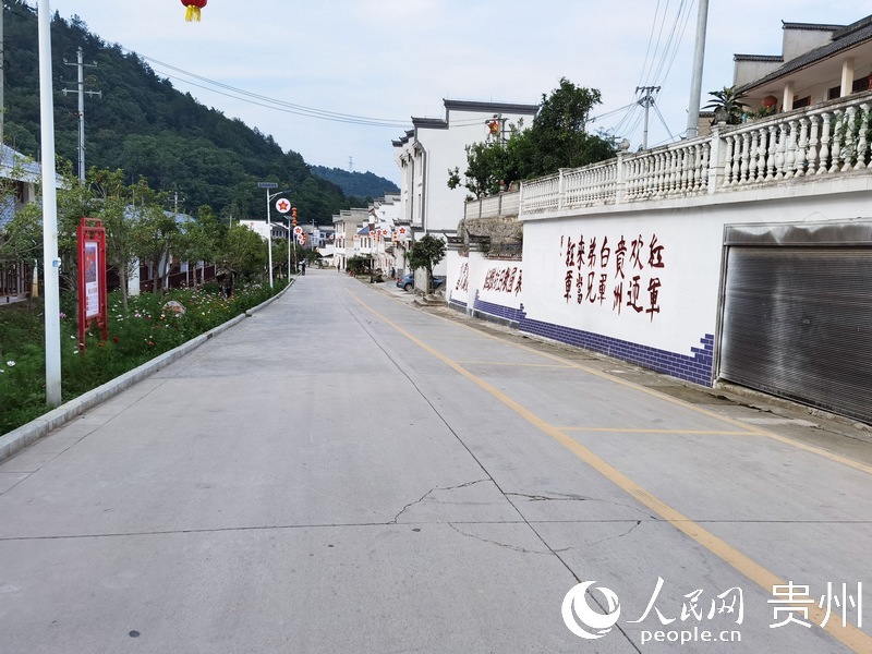 干凈整潔的村莊道路。人民網(wǎng) 王秀芳攝