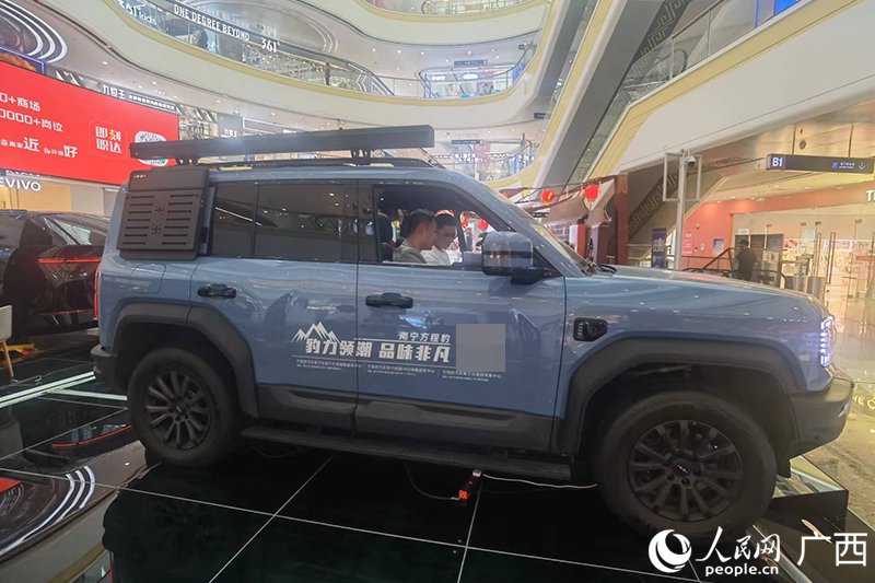 消費(fèi)者在商場(chǎng)選購(gòu)汽車。人民網(wǎng)記者 陳燕攝