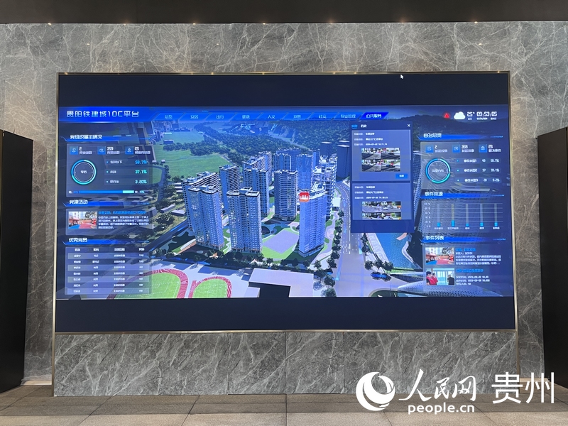 一進社區(qū)，IOC智慧運營可視化平臺大屏就映入眼簾。人民網(wǎng) 陳潔泉攝