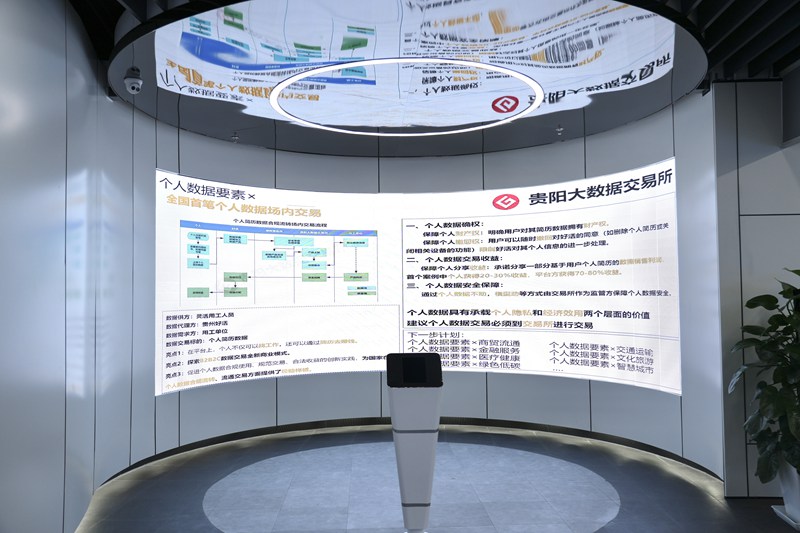貴陽大數(shù)據(jù)交易所展廳。汪燕 攝