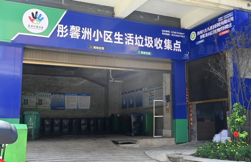 湖城社區(qū)彤馨洲小區(qū)生活垃圾收集點(diǎn)。沈建華 攝