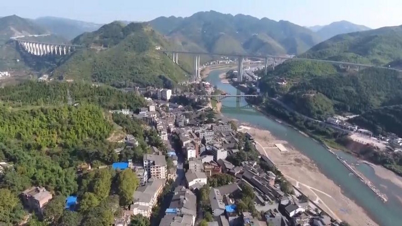 土城古鎮(zhèn)航拍。（習(xí)水融媒供圖）