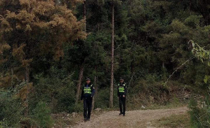 執(zhí)法人員巡山護(hù)林。
