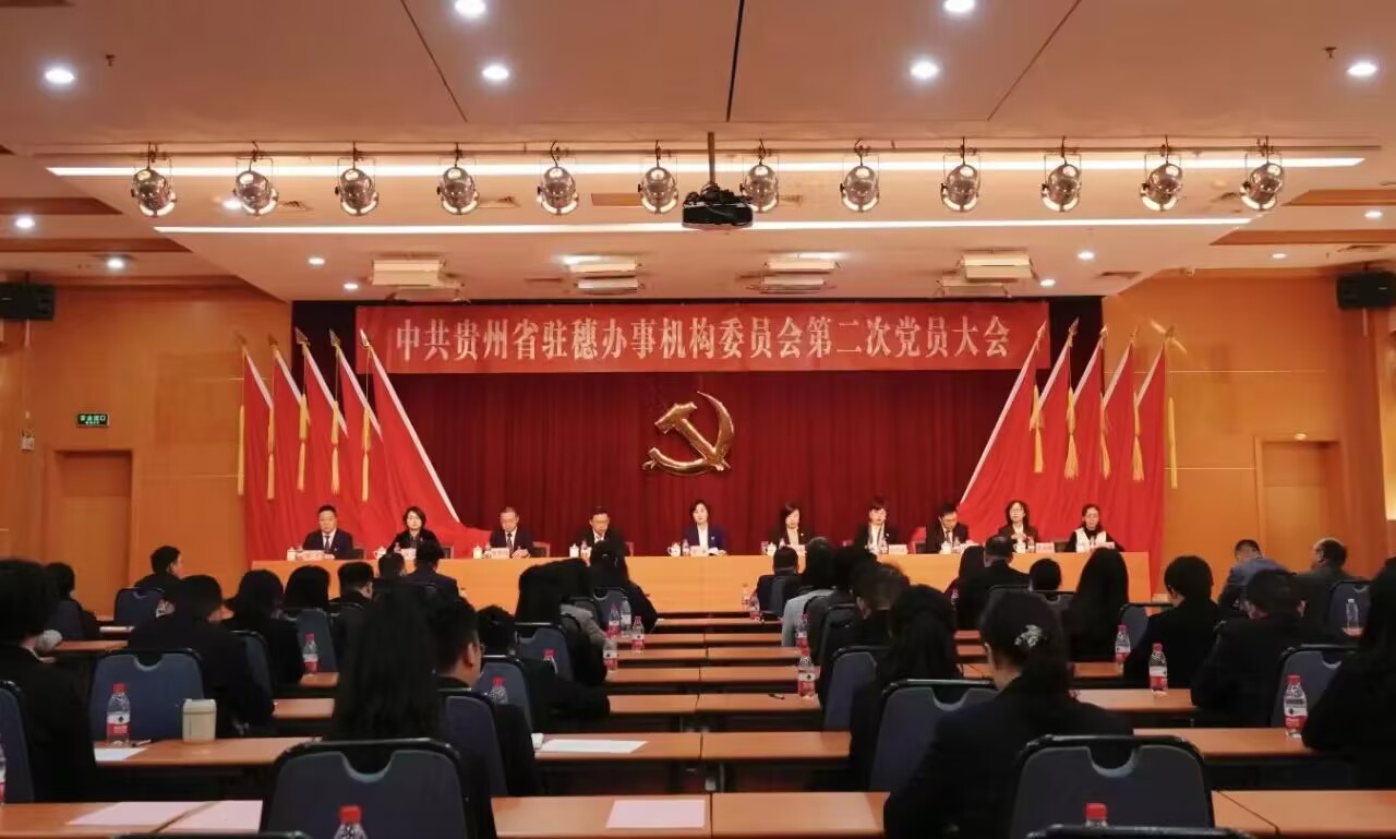 中共貴州省駐穗辦事機(jī)構(gòu)委員會召開黨員大會。貴州省政府駐廣辦供圖