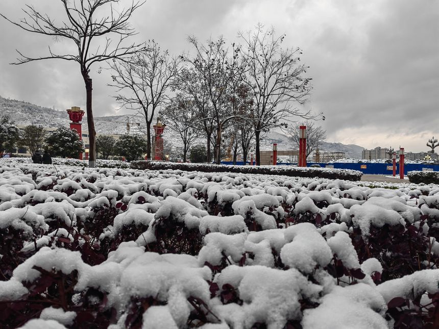 1月8日，赫章縣迎來2025年第一場雪。王永勝攝
