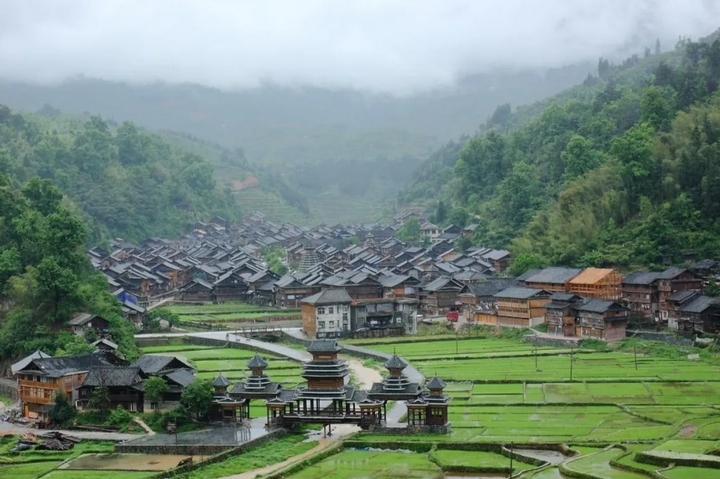 黎平縣壩寨鄉(xiāng)路團(tuán)村一景。