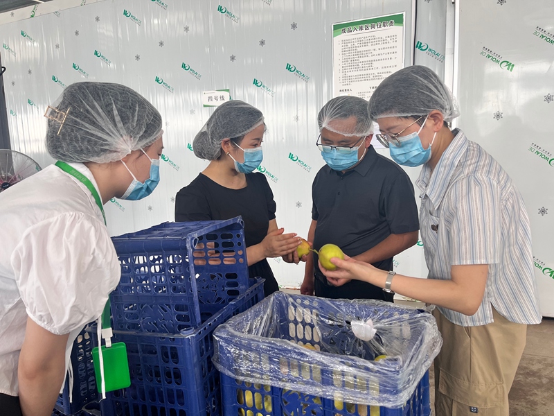 2 圖為甕安縣紀委監(jiān)委對學校食堂食材配送開展監(jiān)督檢查