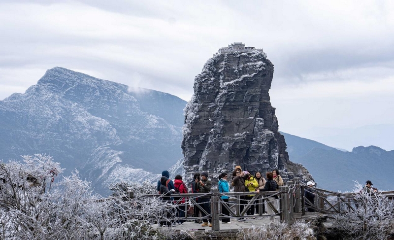 2025年3月16日，在貴州省梵凈山拍攝的雪景。葉順強(qiáng)攝