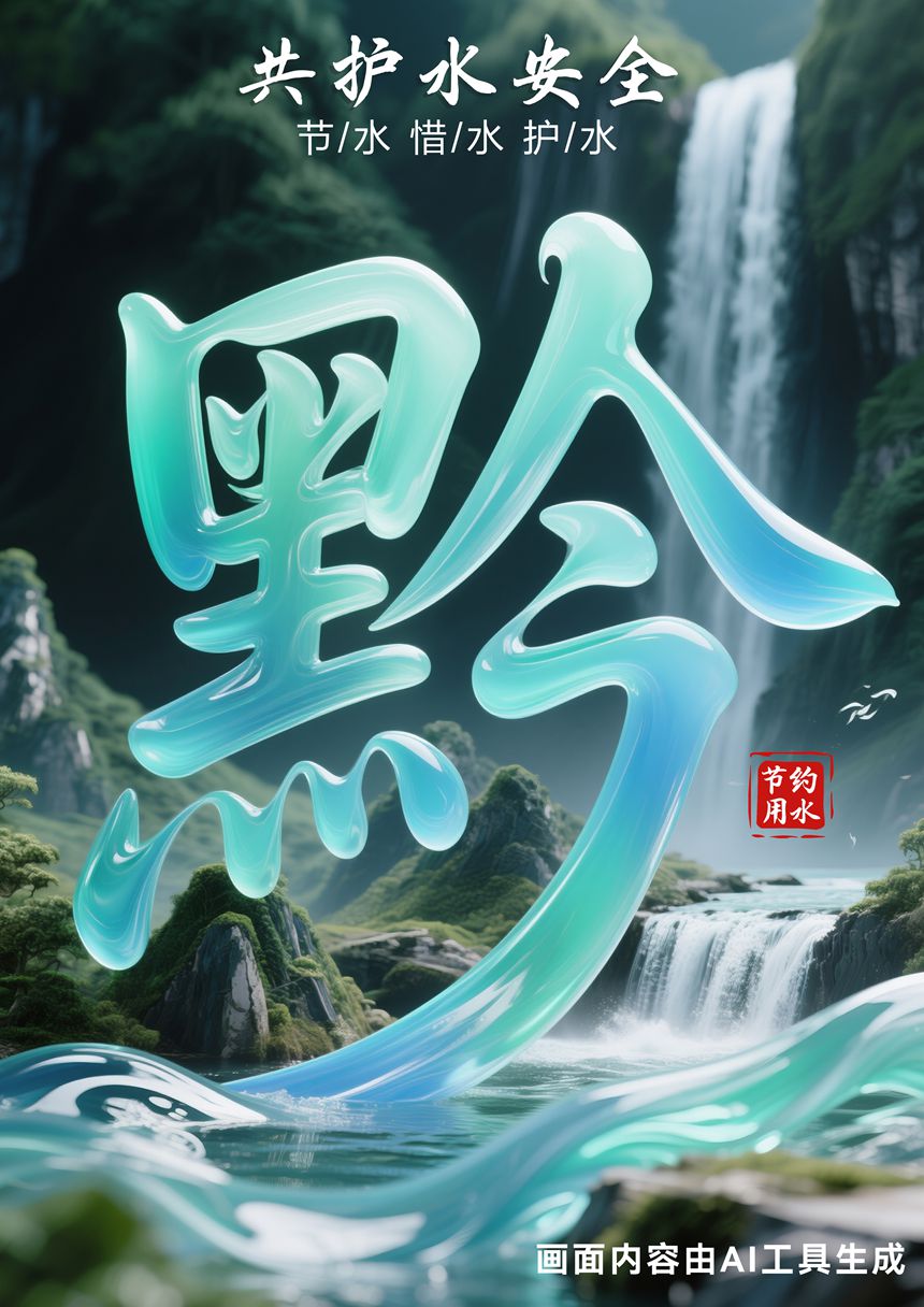 優(yōu)秀獎作品：《共護水安全 黔字篇》  創(chuàng)作設(shè)計：張盼盼 
